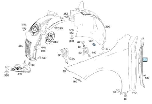 A1188890000 - Звукоізоляція крила CLA W118 A1188890100