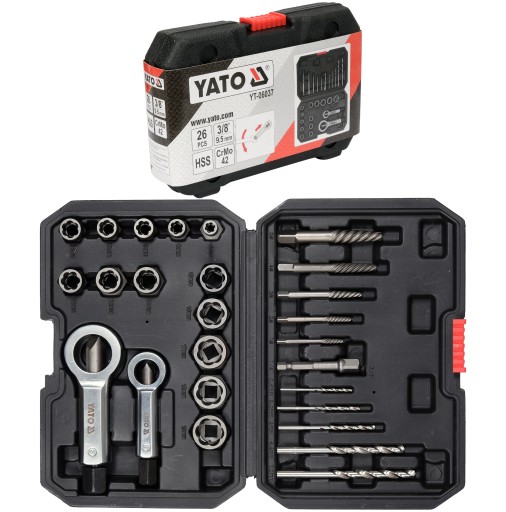 ЭКСТРАКТОРЫ ДЛЯ СЛОМАННЫХ ВИНТОВ, ГАЙКИ, 26 ШТ.