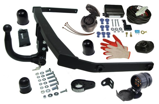 СЪЕМНЫЙ БУКСИРОВОЧНЫЙ КРЮК с 13-контактным МОДУЛЕМ FORD FIESTA MK8 2017-25 VIII + БУКСИРОВОЧНЫЙ АДАПТЕР