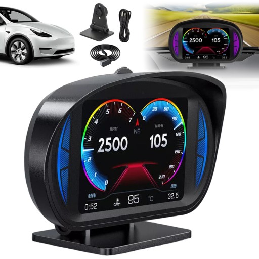 ДИСПЛЕЙ LED LCD HUD ПРОЕКТОР OBD+GPS 2 В 1 ВЫСОКОЕ КАЧЕСТВО