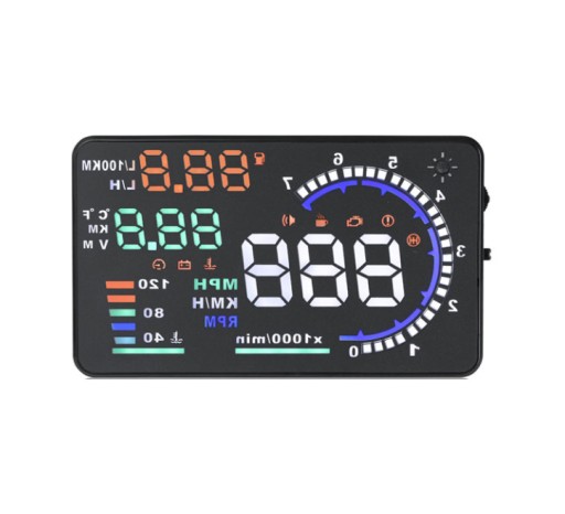 СВІТЛОДІОДНИЙ РК-ПРОЕКТОР HUD OBD2 5.5 ГОДИННИК