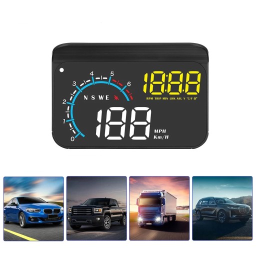 ДИСПЛЕЙ LED LCD HUD ПРОЕКТОР OBD2 GPS USB M12