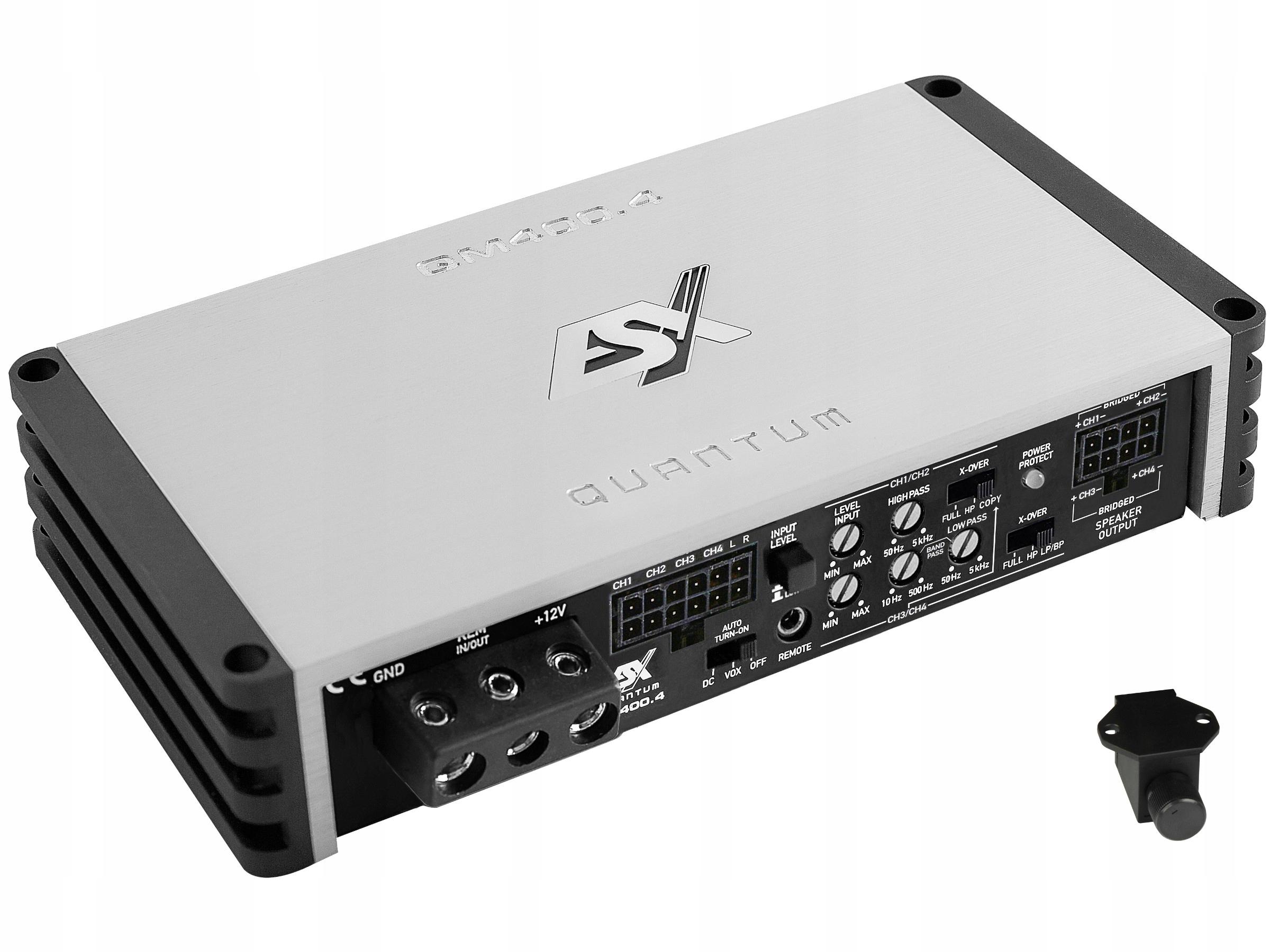 ПІДСИЛЮВАЧ ESX QM400. 4 ЧОТИРЬОХКАНАЛЬНИЙ 4X115W RMS