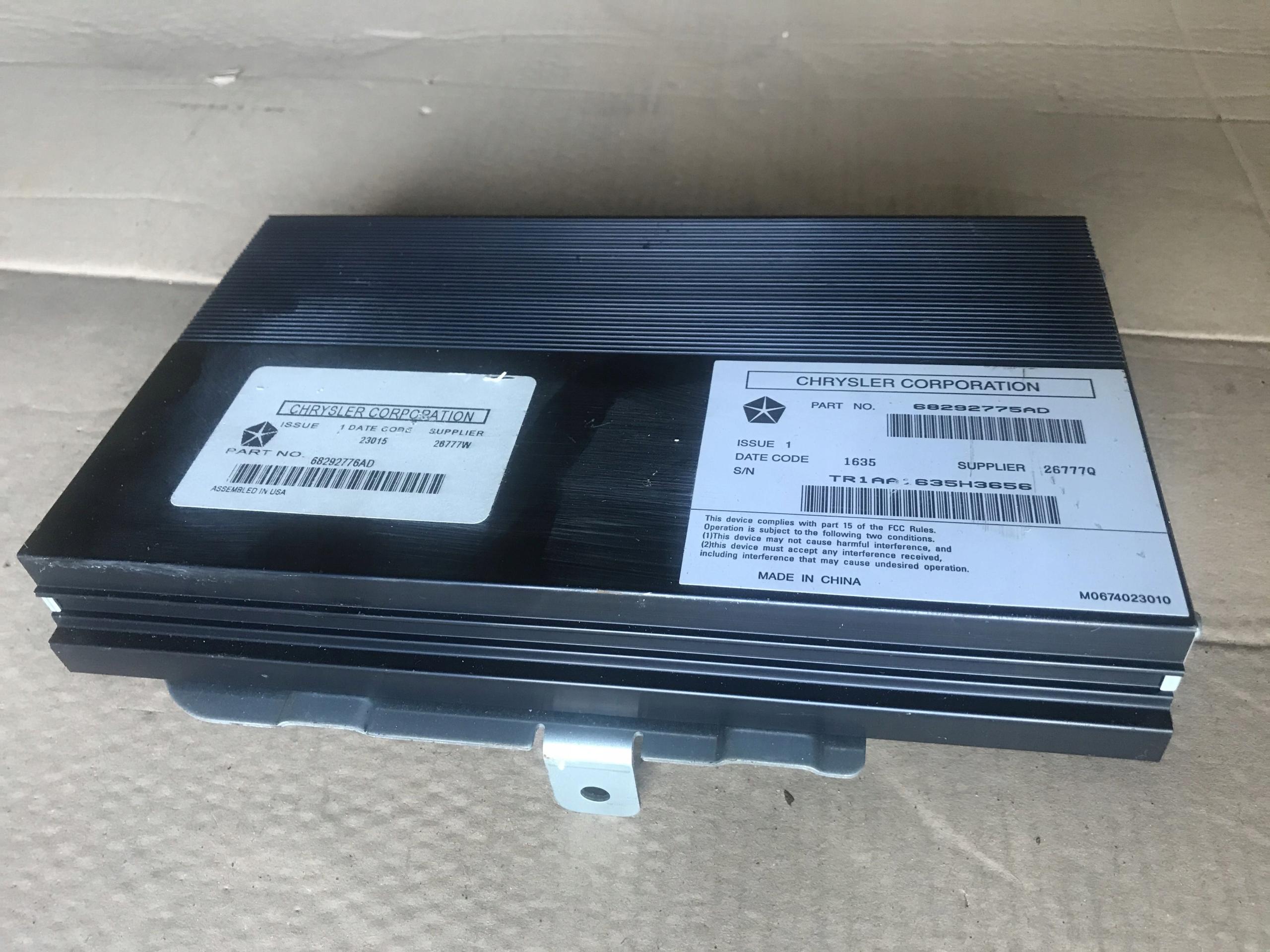 УСИЛИТЕЛЬ MOPAR 68292776AD WRANGLER JK 07-18