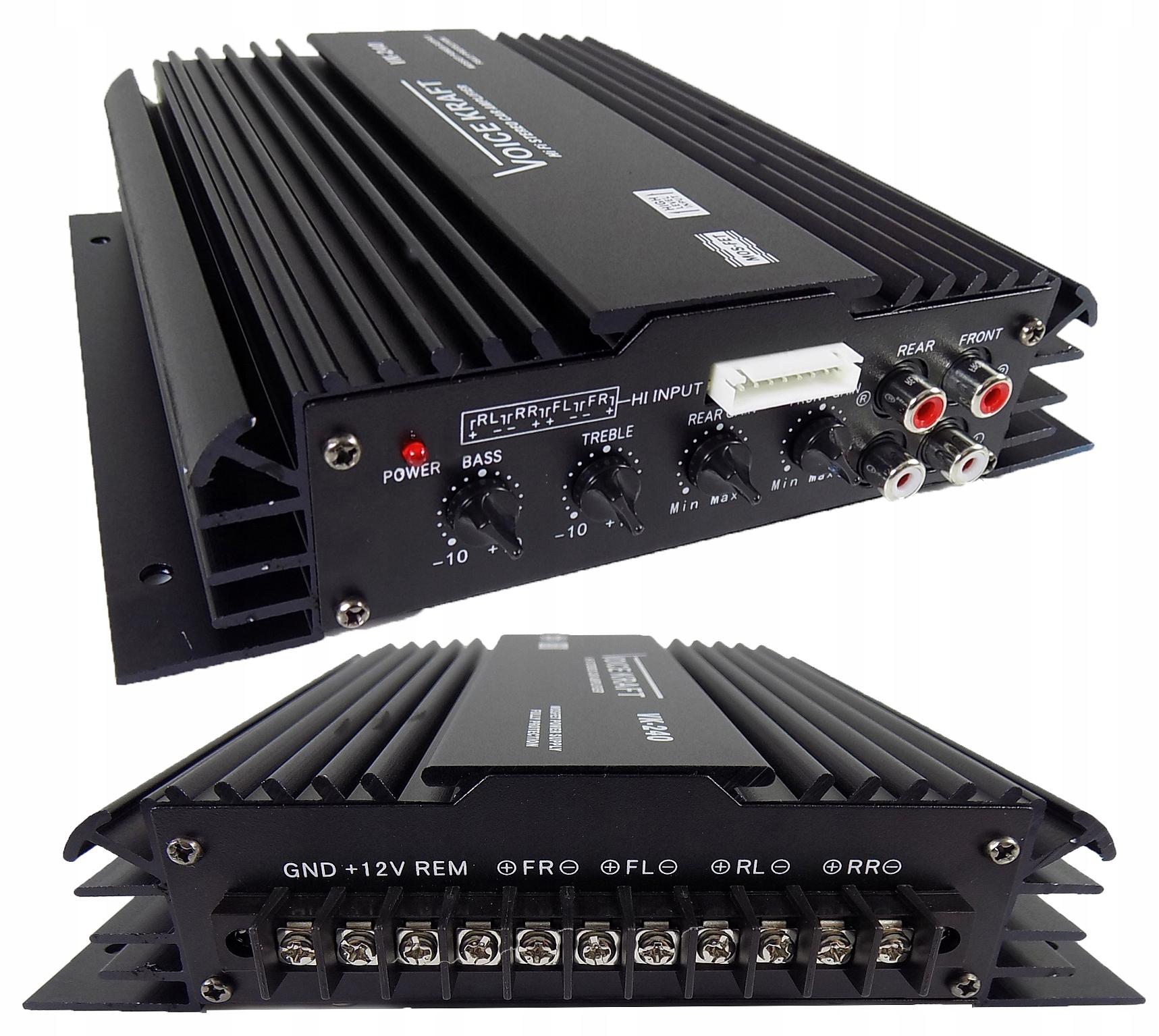 АВТОМОБІЛЬНИЙ ПІДСИЛЮВАЧ 1000 ВТ 4 КАНАЛИ HI INPUT