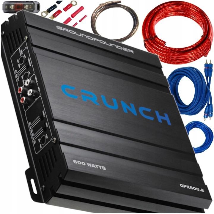 АВТОМОБИЛЬНЫЙ УСИЛИТЕЛЬ 2 КАНАЛА 600 ВТ + КАБЕЛИ