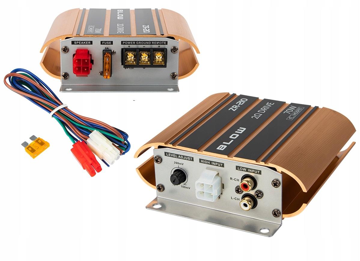 Автомобильный усилитель 2 канала двухканальный 2X70W