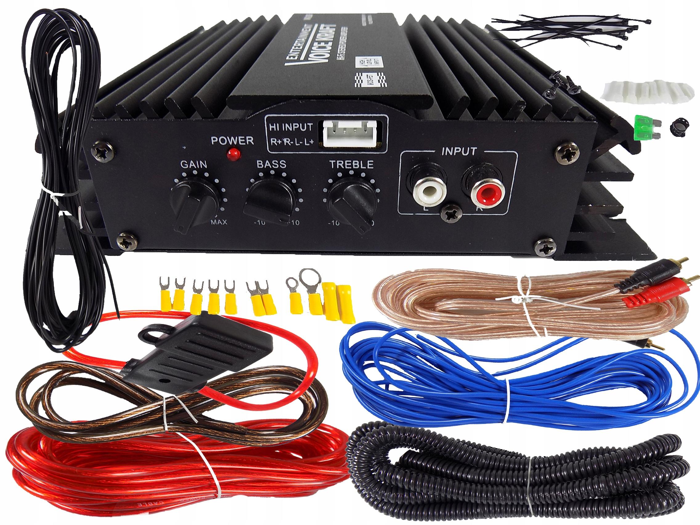 АВТОМОБИЛЬНЫЙ УСИЛИТЕЛЬ 500W КРОССОВЕР + КАБЕЛИ