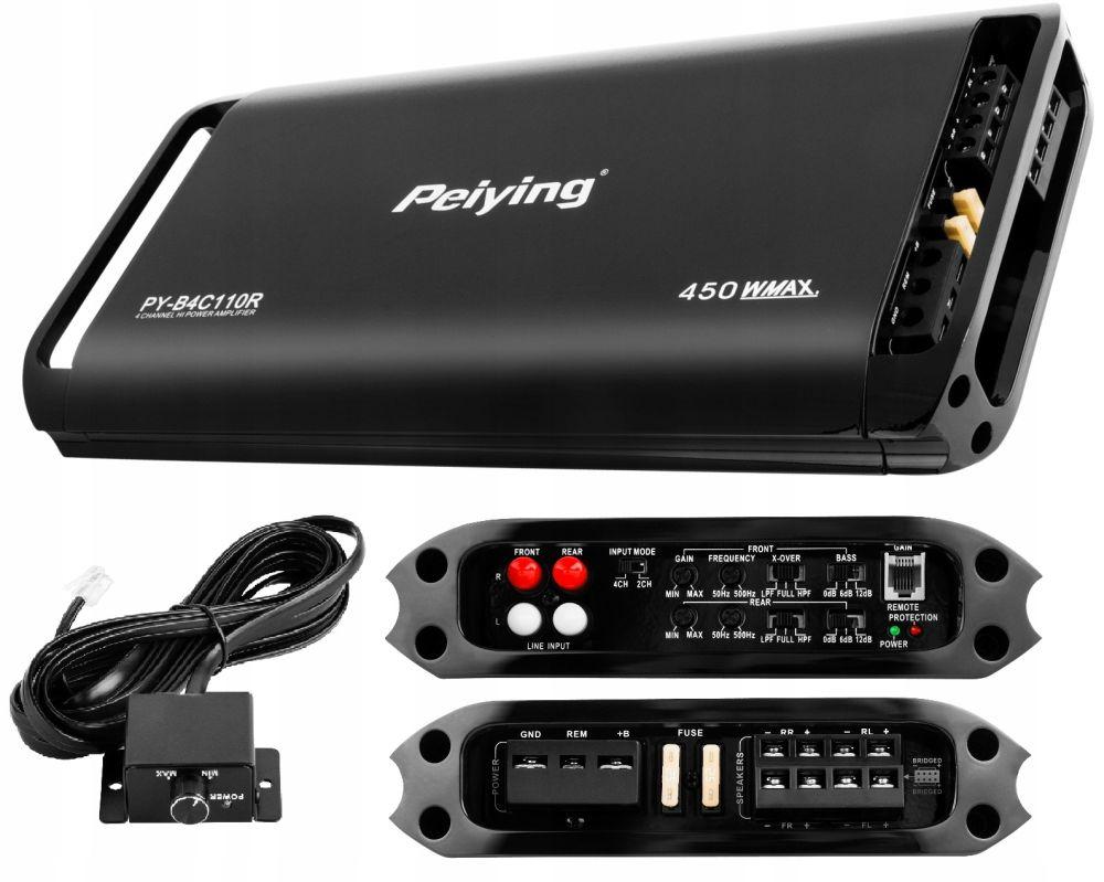 АВТОМОБІЛЬНИЙ ПІДСИЛЮВАЧ ДЛЯ ТРУБЧАСТИХ ДИНАМІКІВ 4 КАНАЛИ