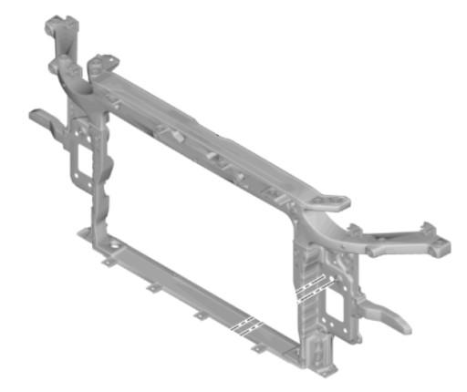 64101J9000 - ПІДСИЛЕННЯ ПЕРЕДНЄ HYUNDAI KONA 2017р