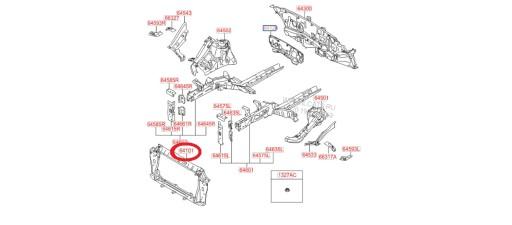641011K500 64101-1K500 - ПІДСИЛЕННЯ ПЕРЕДНЬОГО РЕМІНЯ HYUNDAI IX20 2015-