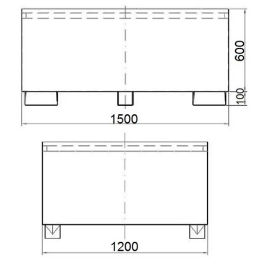 Образовательная ванна для IBC Tank Paletopoikor Mauser 1000Laaa