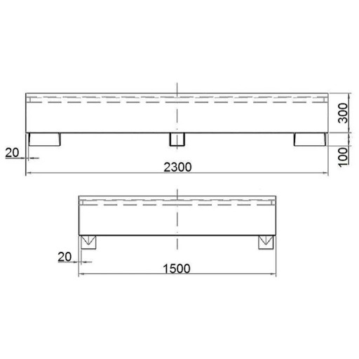 Ванна для поддона IBC Mauzer 2 x 1000l -