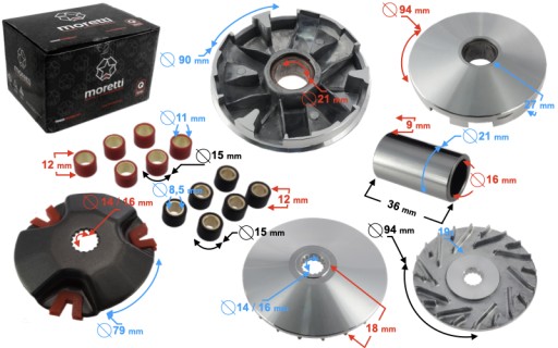 WARSK0502TJOYTUNGA1 - Тюнинг вариатора для скутера Galactic