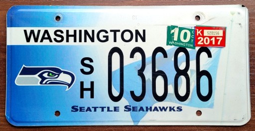 Вашингтон 2017 - Номерной знак США
