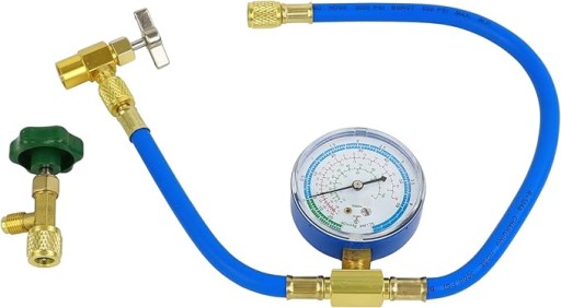 Шланг з манометром і клапаном ACME Лічильник кондиціонера R290/R600A - 600 PSI