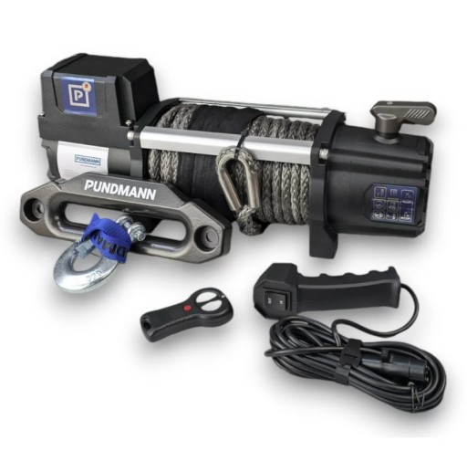 Евакуатор PUNDMANN електрична лебідка 12В 5443 кг трос 25мх9,5 мм