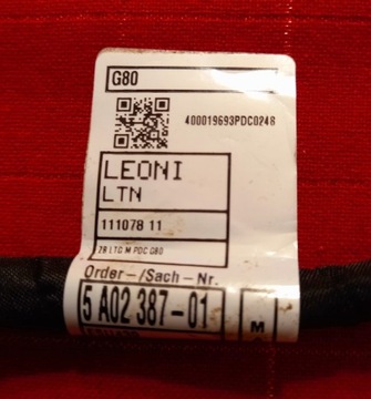 Жгут проводів BMW G80 PDC 5A02387