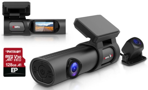 XBlitz V4 Professional 2.5K WiFi DVR, камера заднего вида + 128 ГБ