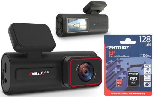 Автомобильный видеорегистратор, автомобильная камера XBlitz X4 Wi-Fi 2,5K UHD WDR +128 ГБ