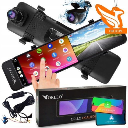 4K WIFI Carplay Відеореєстратор AndroidAuto Навігація DashCam In The Mirror