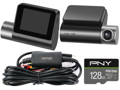 Відеореєстратор 70MAI Dash Cam A510 + паркінговий блок живлення + карта 128GB