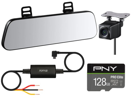 Відеореєстратор 70MAI S500 + задня камера Блок живлення Парковка 128GB карта