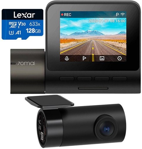 70Mai Dash Cam A200 DVR + RC11 камера заднього виду + ​​Lexar 1 карта