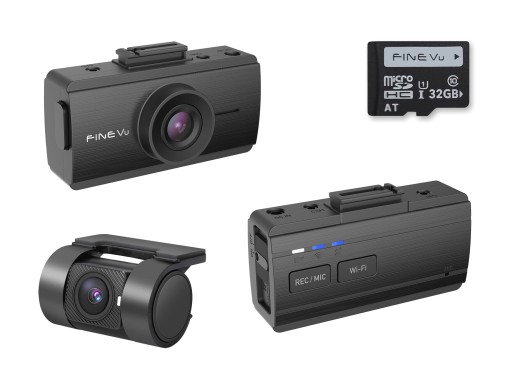 Відеореєстратор FineVu GX35 /32GB - Камери контролю швидкості Starvis-2 QHD+FHD Wi-Fi GPS