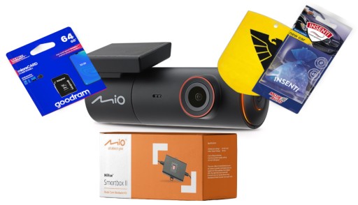 Видеорегистратор Mio MiVue J30 черный + SmartBox, карта на 64 ГБ и ароматизатор