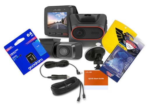 Mio Mivue C420 Двойной видеорегистратор, карта памяти и бесплатный ароматизатор