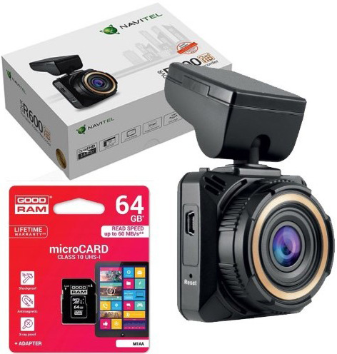 Видеорегистратор NAVITEL R600 QHD + КАРТА 64ГБ