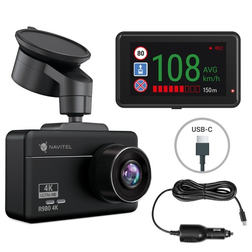 Відеореєстратор NAVITEL R980 4K - модуль WIFI, суперконденсатор, GPS