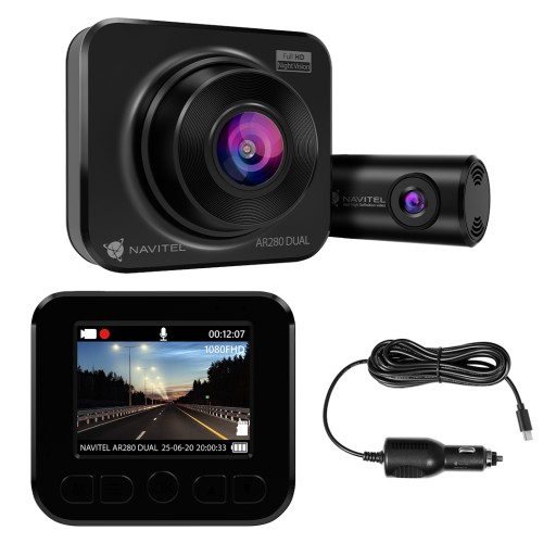 Відеореєстратор Navitel AR280 Dual - G-сенсор, режим паркування + Безкоштовно