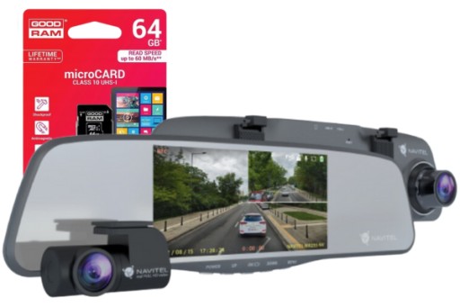 Відеореєстратор Navitel MR255 Night Vision, камера заднього виду + ​​карта 64гб