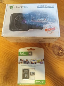 Відеореєстратор Navitel AR280 DUAL + карта на 64 ГБ