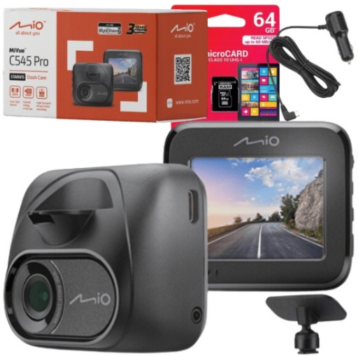 Автомобільний відеореєстратор Mio MiVue C545 PRO HDR + карта 64GB