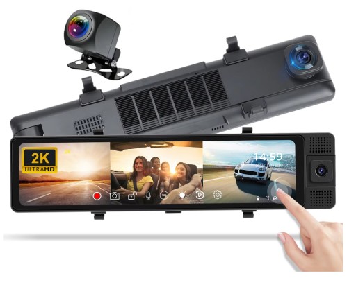 Відеореєстратор авто камера в дзеркало таксі uber салон 3 камери