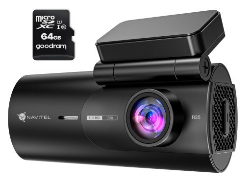 Автомобільний відеореєстратор Navitel R35 + карта Goodram 64GB