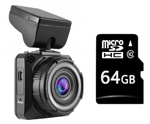 Автомобильный видеорегистратор Navitel R5 Full HD + карта 64 ГБ Class 10