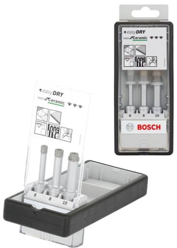 Алмазне свердло по керамічній плитці 3шт 6 8 10 Easy Dry Bosch 2608587145