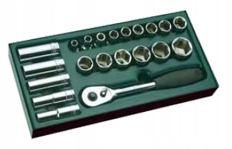 Вставка для торцевих ключів шафи 21 елемент 1/2'' дюйма 6-точкові Sata