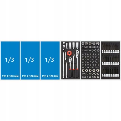 Набір візків 9 шт. 6-КУТНИК 190x370 мм SON