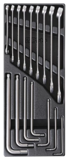 Жорсткий профільований вкладиш з набором 16 інструментів з нержавіючої сталі