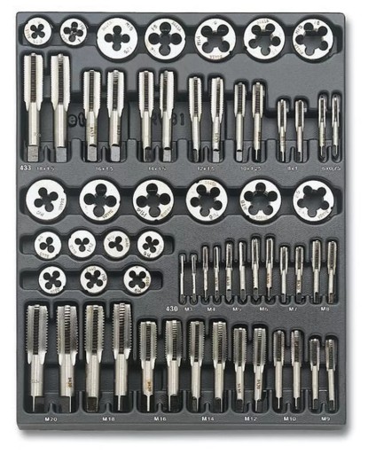 Жорстка профільована вставка з набором 60 мітчиків і плашок