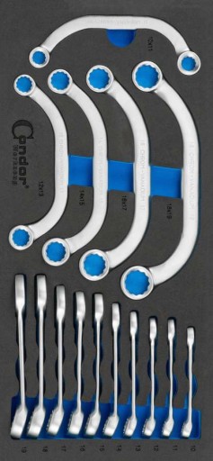 Візок вкладиш - ключі накидні 10-19 мм 15 шт.