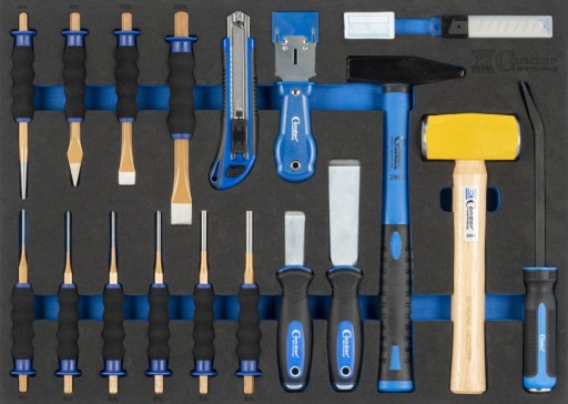 Візок вкладиш - молотки, пробійники, скребки 19 шт.