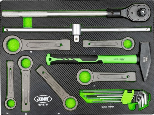 Вставка для тележки, ширина 520 мм, перфорированные ключи, 18 шт.