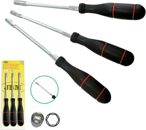 Торцевые отвертки 6-8 мм, 3 шт. JBM