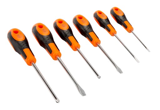 Плоска та хрестова викрутка Pozidriv, набір BAHCO 6 шт